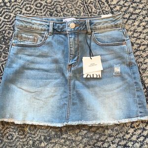 New Zara girls denim skirt size 10